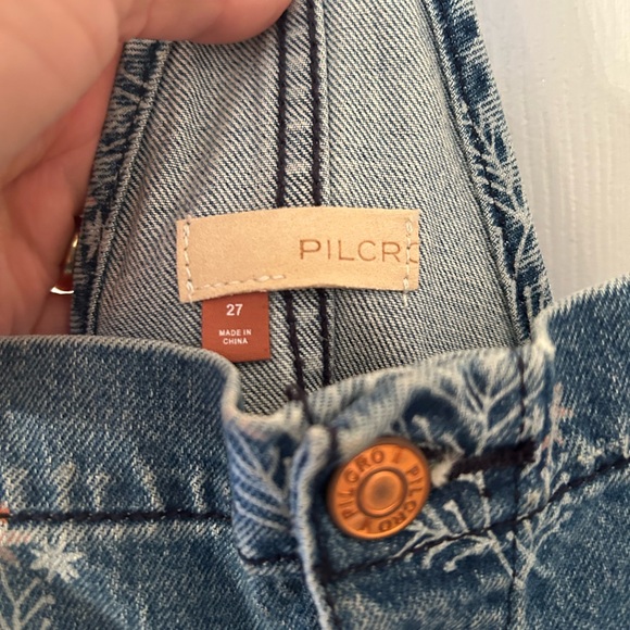 Pilcro Blue Denim Overalls Casual Style - Picture 4 of 5